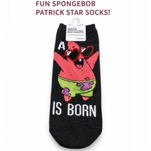 Nickelodeon Black and Pink Patrick Star Socks